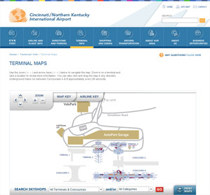 Cincinnati / Norther Kentucky International Airport - Terminal Maps